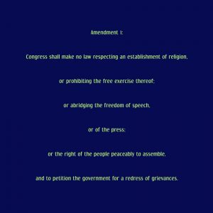 First part of first amendment